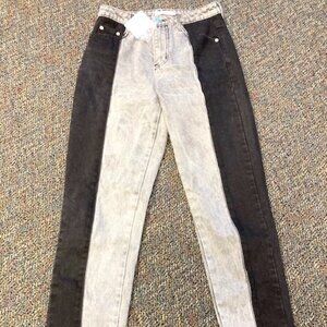Adika Color Block High-Waisted Straight Leg Jeans - Small/4 - NWT!